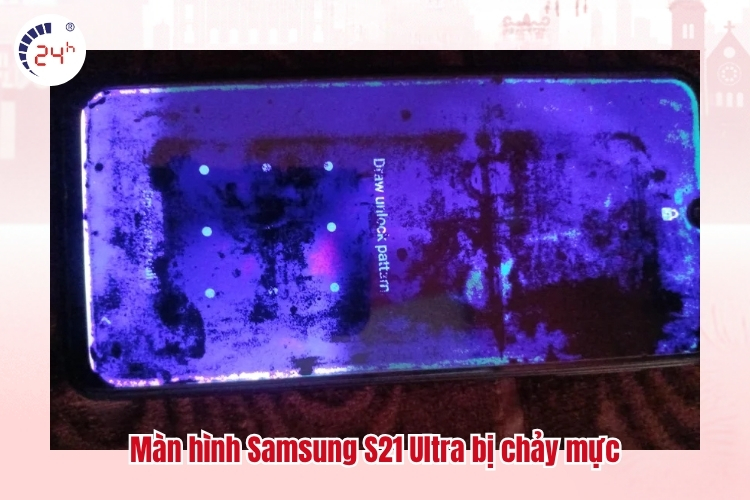 Màn hình Samsung S21 Ultra bị chảy mực