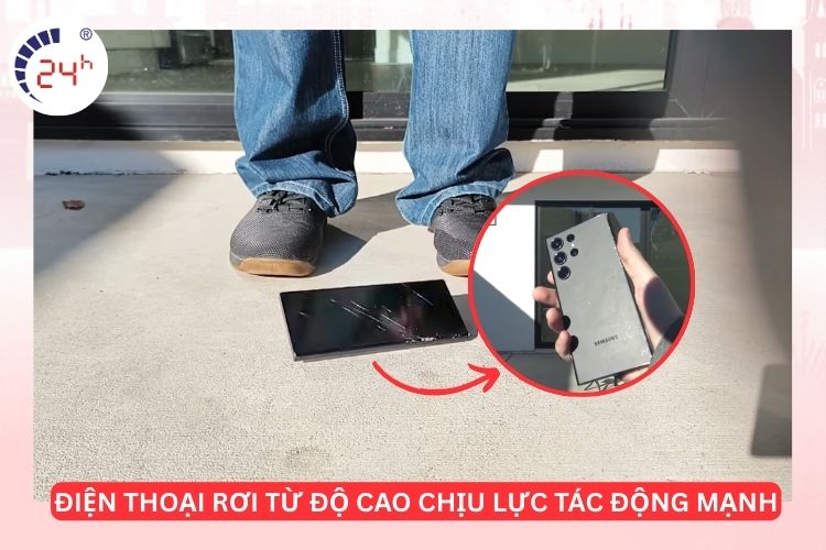 Samsung Galaxy S23 Ultra bị rơi từ trên cao