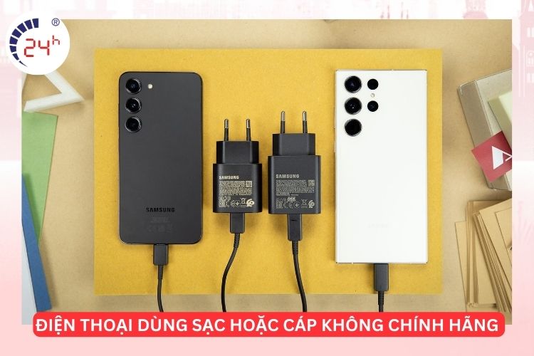 Samsung Galaxy S23 Ultra sử dụng cáp sạc không chính hãng