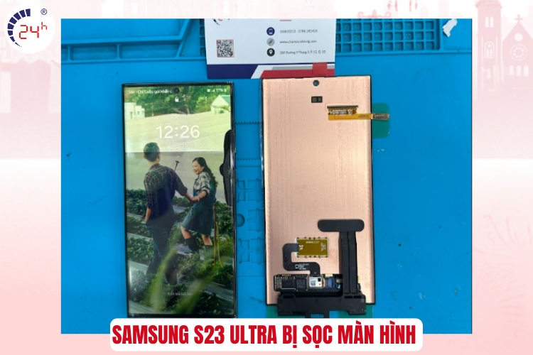 Điện thoại Samsung S23 Ultra bị sọc màn hình