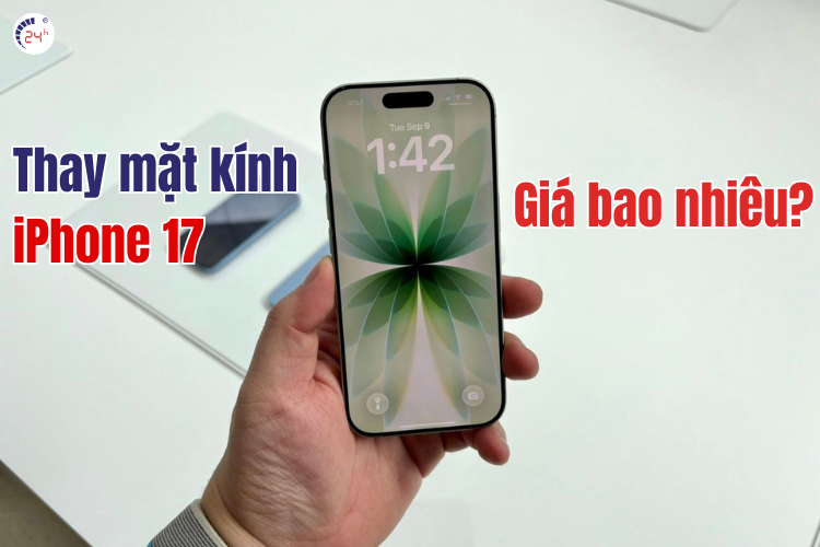 thay ép mặt kính iphone 17 giá bao nhiêu