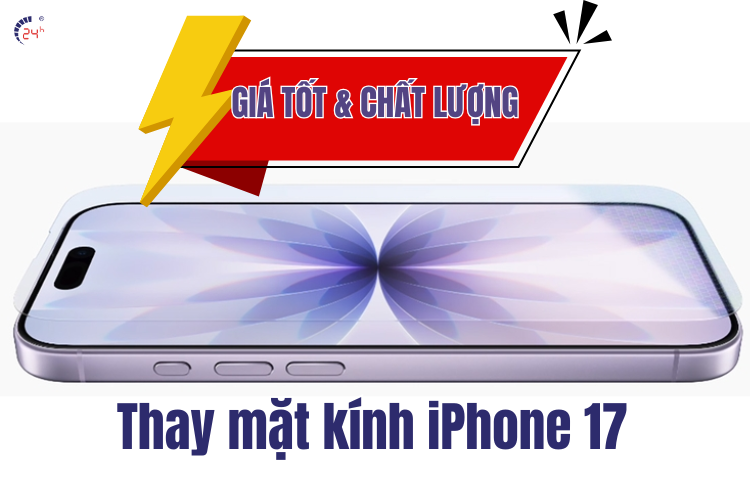 thay ép kính iphone 17