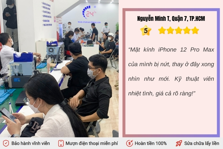 thay mặt kính iphone 12 pro max
