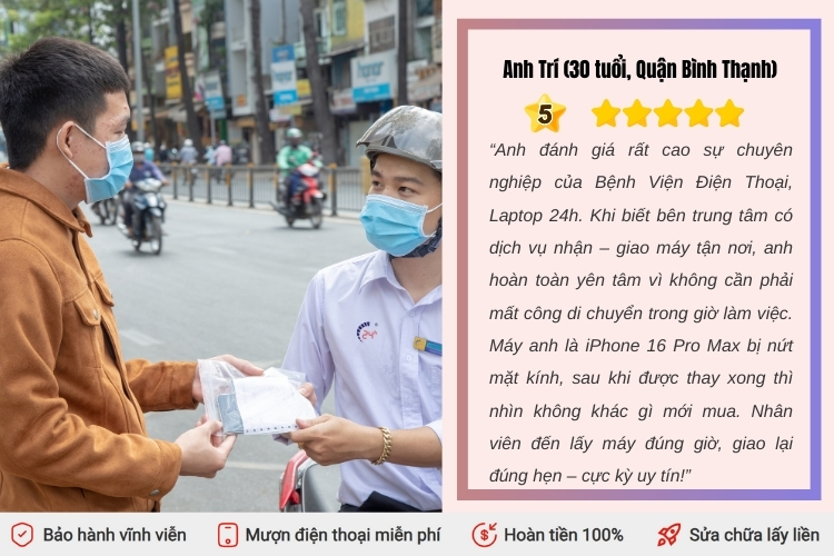 thay mặt kính iPhone 16 Pro Max
