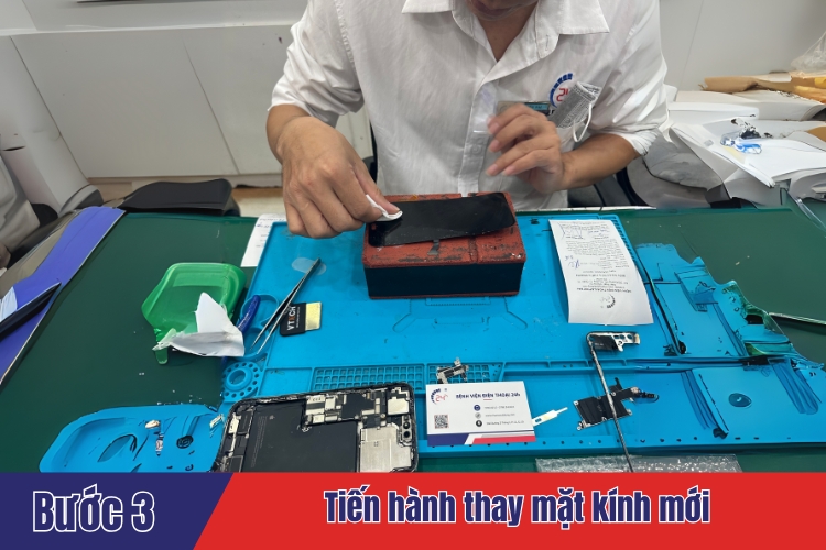 thay mặt kính iPhone 16 pro max
