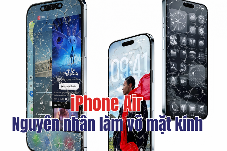 nguyên nhân làm vỡ mặt kính iphone air