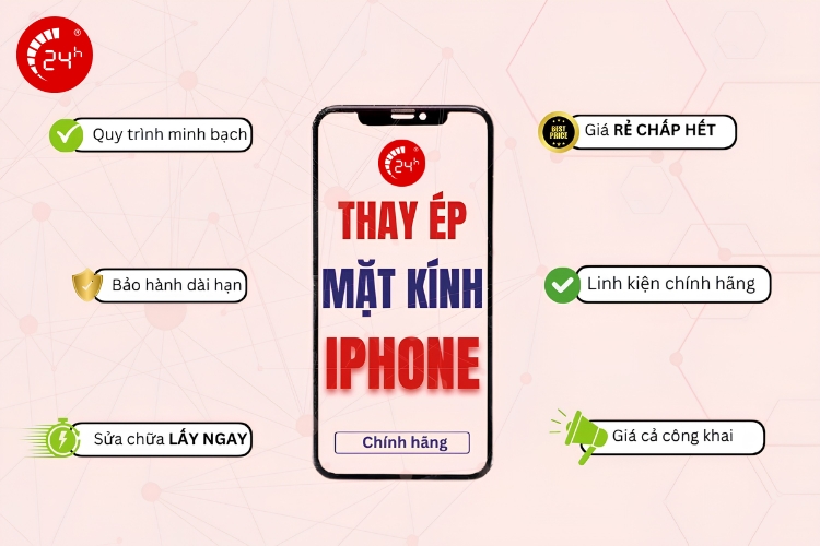 Cam kết khi thay mặt kính iphone tại chamsocdidong.com