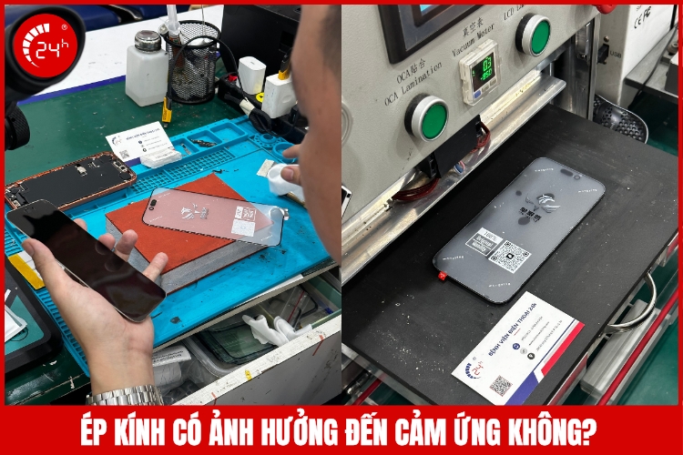 ép kính có ảnh hưởng cảm ứng không