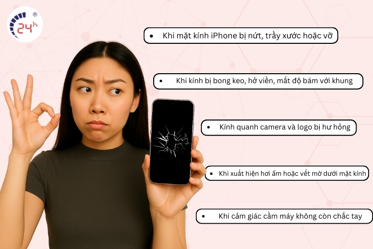 Khi nào cần thay mặt kính iphone 