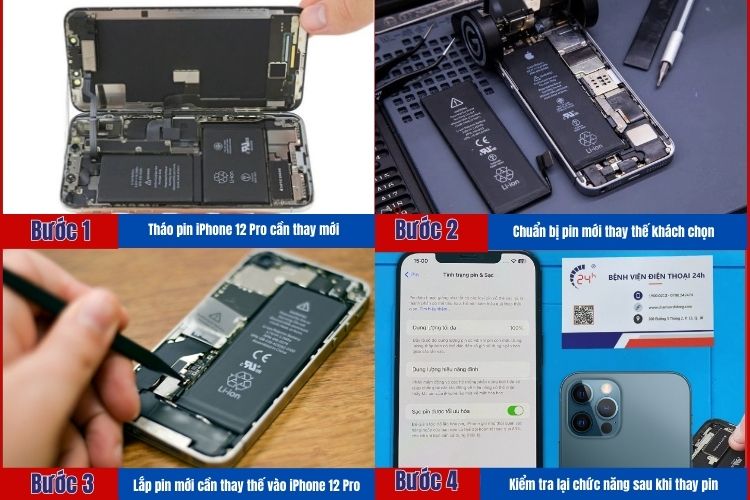 4 bước thay pin iPhone 12 Pro tại chamsocdidong.com