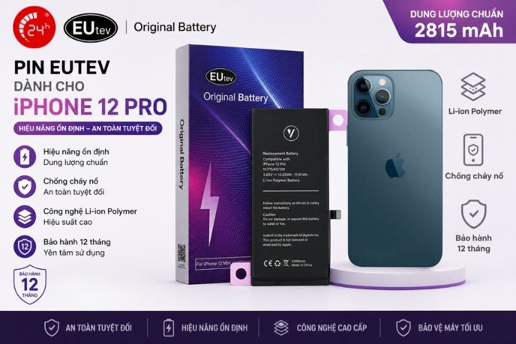 thay pin iphone 12 pro eutev