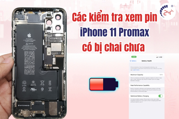 Các kiểm tra xem pin iPhone 11 Promax có bị chai chưa