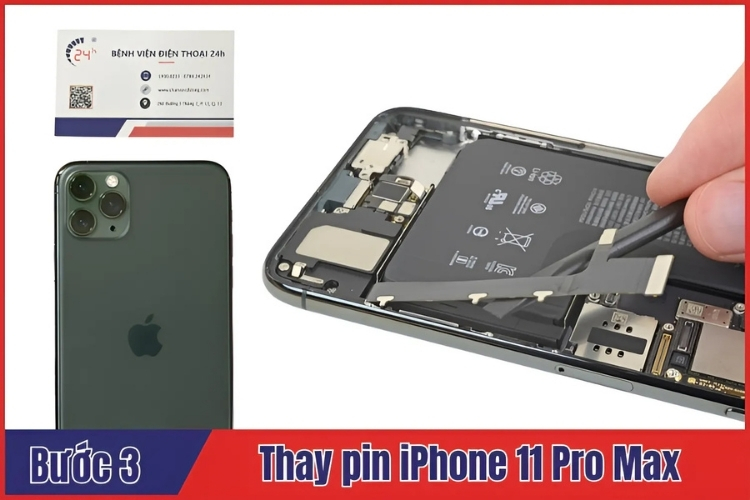 Quy trình thay pin iPhone 11 Pro Max
