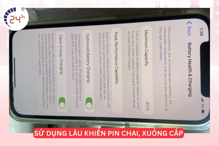 iphone 11 pro sử dụng lâu khiến pin chai, xuống cấp