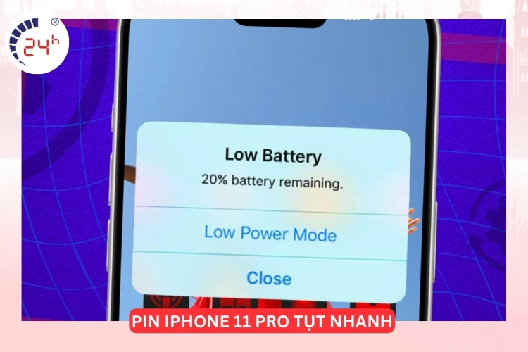 pin iPhone 11 Pro bị tụt nhanh