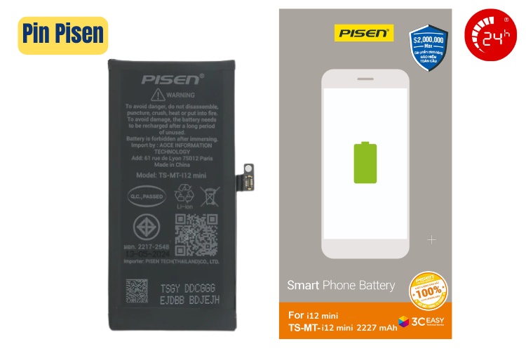 thay pin pisen cho iphone 12 mini