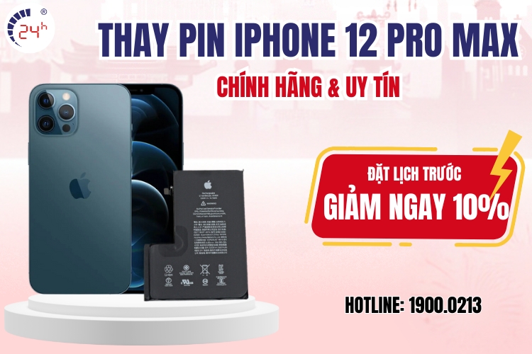 thay pin iphone 12 pro max chính hãng giá rẻ