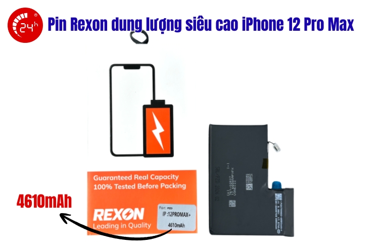 pin rexon dung lượng siêu cao iphone 12 pro max