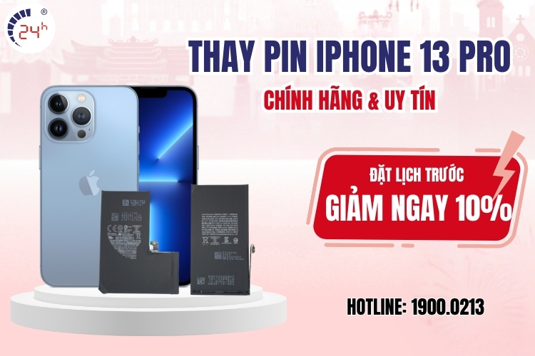 thay pin iphone 13 pro chính hãng giá rẻ