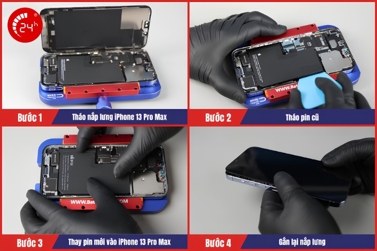 quy trình thay pin iphone 13 pro max