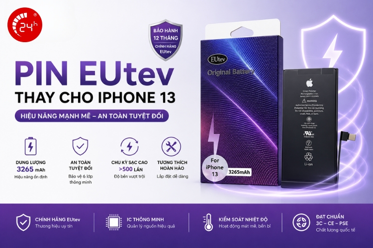 thay pin iphone 13 eutev