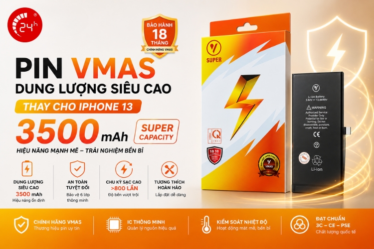 thay pin iphone 13 rexon dung lượng siêu cao