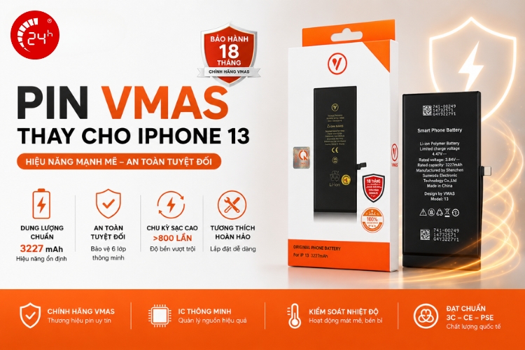 thay pin iphone 13 vmas
