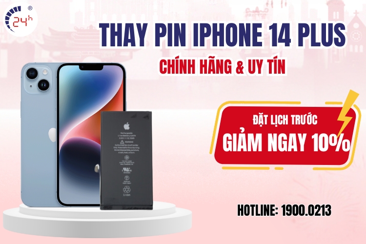 thay pin iphone 14 plus chính hãng giá rẻ