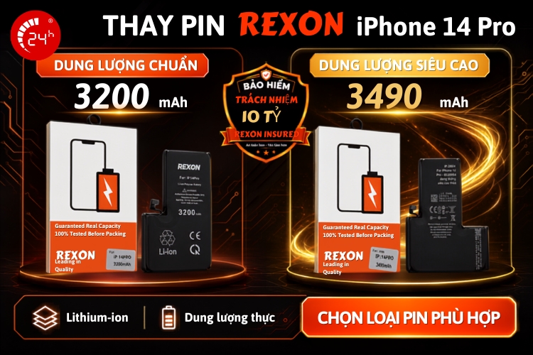 thay pin rexon iphone 14 pro