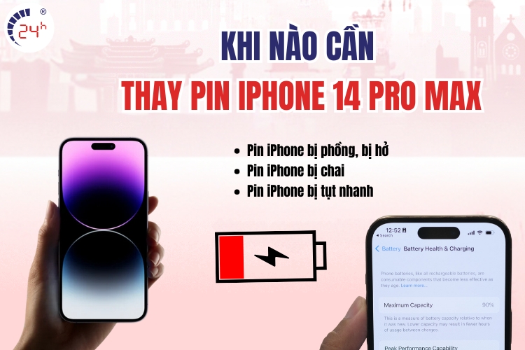 dấu hiệu cần thay pin iphone 14 pro max