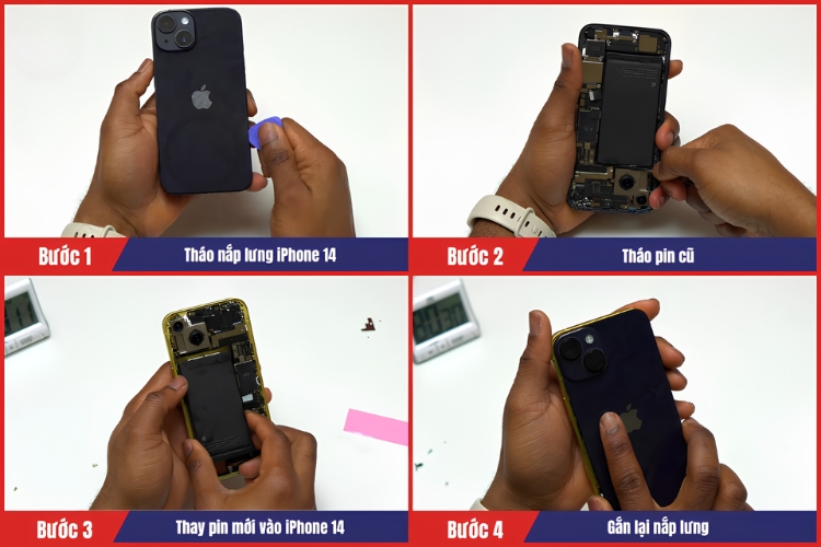 quy trình thay pin iphone 14