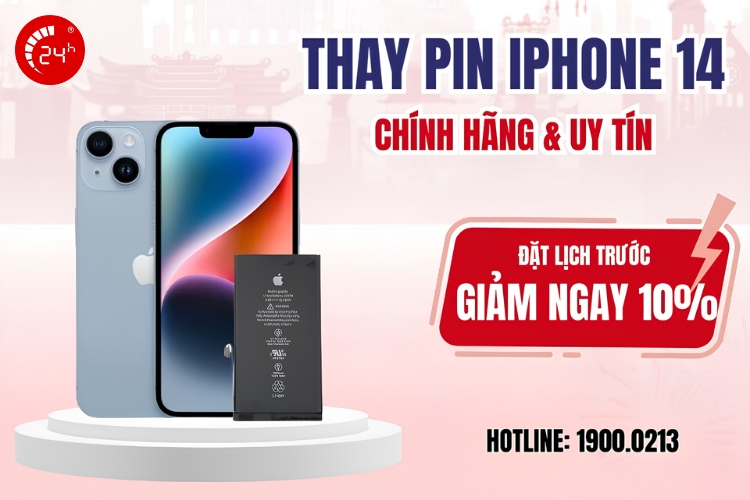 thay pin iPhone 14 chính hãng