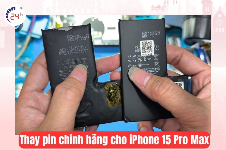 Thay pin chính hãng cho iPhone 15 Pro Max