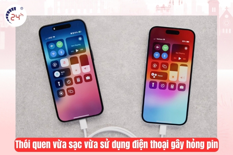 Thói quen vừa dùng vừa sạc