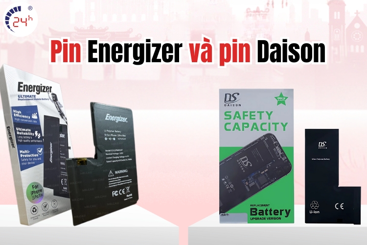 Pin Energizer và pin Daison cho iPhone 16 Pro Max