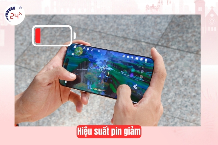 Hiệu suất pin giảm