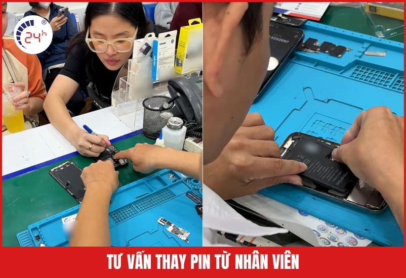 Tư vấn thay Pin từ nhân viên
