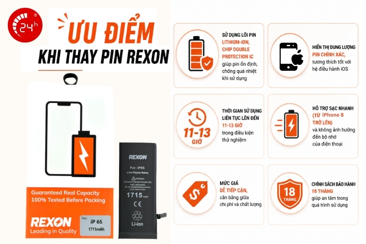 Ưu điểm khi thay pin REXON