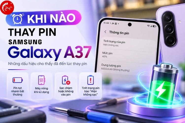 khi nào cần thay pin samsung a37