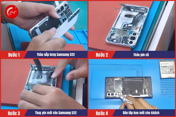 quy trình thay pin Samsung Galaxy S22
