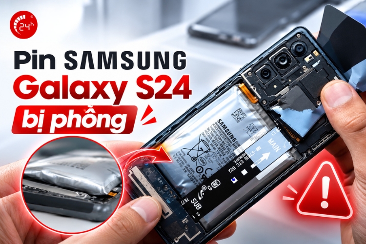 điện thoại samsung galaxy s24 bị phồng pin