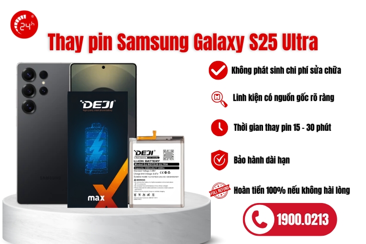 thay pin samsung s25 Ultra chính hãng