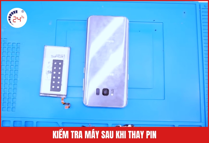 Kiểm tra máy sau khi thay pin samsung
