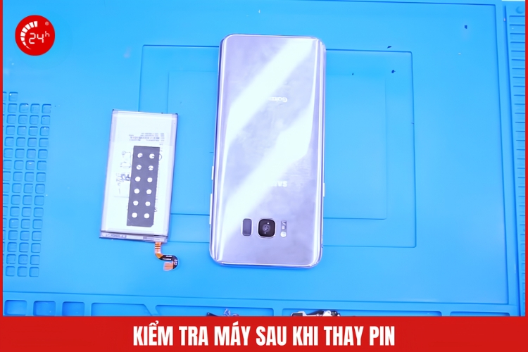 Kiểm tra máy sau khi thay pin samsung