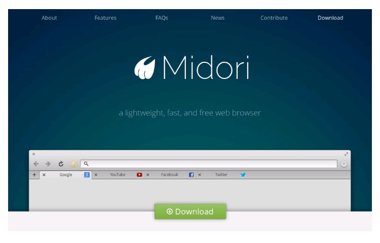 Midori cho phép người dùng lướt web với tốc độ nhanh