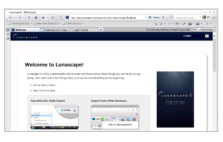 Lunascape là trình duyệt rất dễ cài đặt trên dòng máy yếu