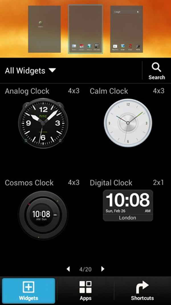 Chạm và kéo Widgets ra màn hình từ thanh công cụ Widgets 15 meo hay cho nguoi moi dung android hinh anh 7