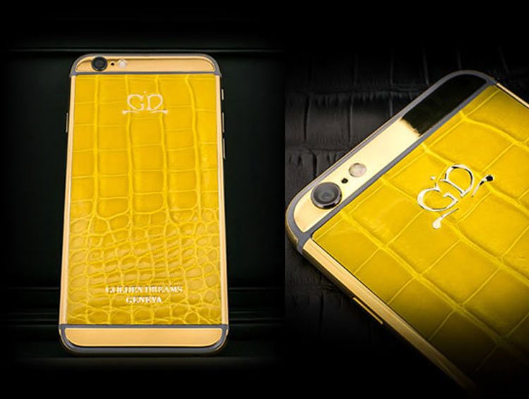 Phiên bản iPhone 6 được sử dụng chất liệu da cá sấu màu vàng