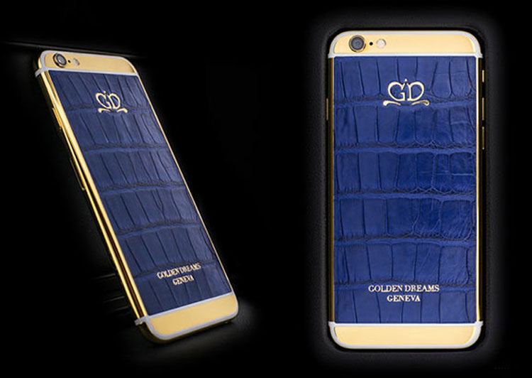 Phiên bản iPhone 6 được sử dụng chất liệu da cá sấu màu xanh dương