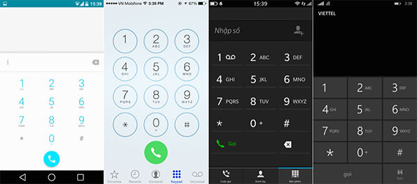 Bàn phím gọi điện So sanh giao dien android - ios - bb10 - wp 8.1 hinh 6